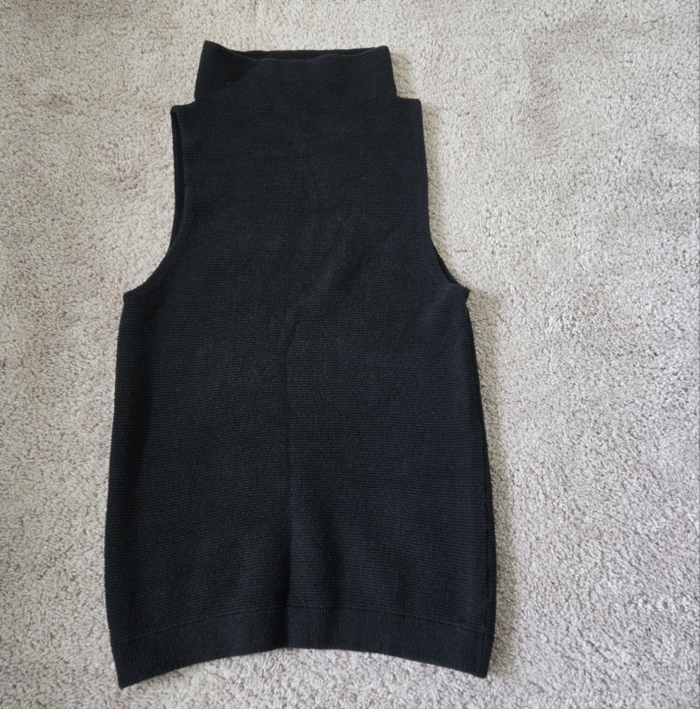 Free People Isla Ottoman Knit Ribbed Sweater Tunic Black size Small - Picture 7 of 16